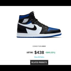 Royal toe ones Jordans